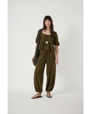 Hush Tove Linen Balloon Beach Trousers - Multicolour