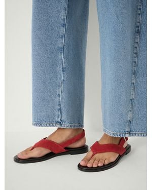 Hush Zenya Suede Toe Post Sandal - Blue