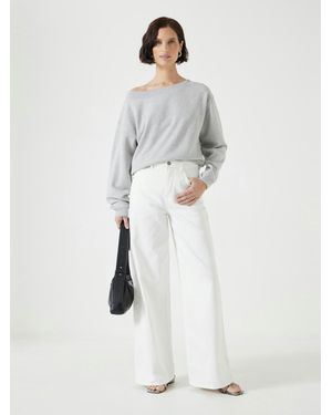 Hush Nessa Wide Leg Jeans - White