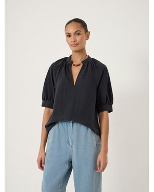 Hush Valery Short Sleeve Blouse - Blue