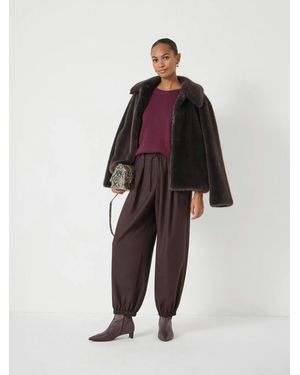 Hush Adena Bubble Hem Wool Blend Trousers - Multicolour