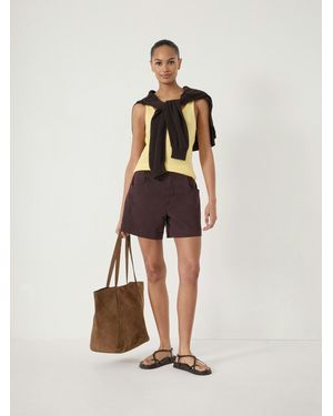 Hush Bryce Cotton Mid-Rise Shorts - Natural