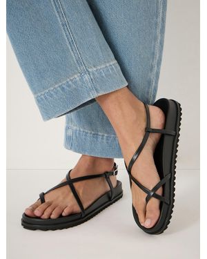 Hush Theo Leather Strappy Sandals - Blue
