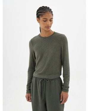 Hush Elarae Supersoft Crew Neck Long Sleeve Top - Green