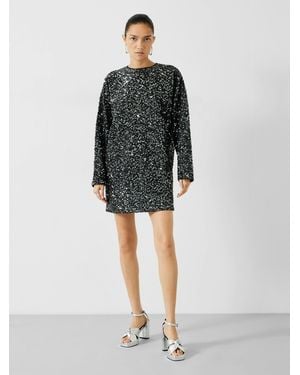 Hush Mischa Sequin Mini Dress - Black