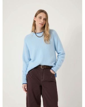 Hush Wool Blend Crew Neck Jumper - Blue
