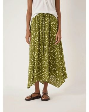 Hush Kaia Chiffon Hanky Hem Skirt - Green