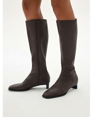 Hush Virelle Knee Leather Boot - Black