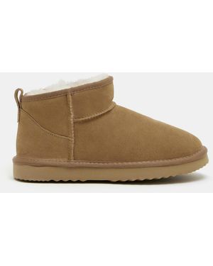 Hush Ultra Mini Sheepskin Boots - Brown