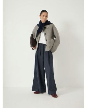 Hush Pure Wool Double Faced Jacket - Blue