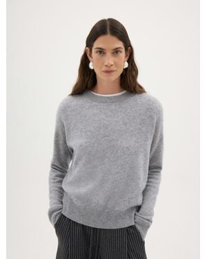 Hush Avery Cashmere Crew Neck Jumper - Grey