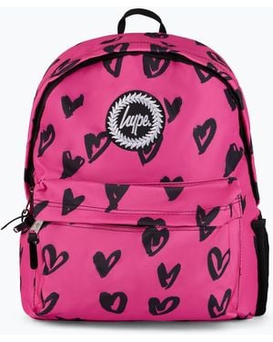 Hype Hype Scribble Hearts Backpack - Pink