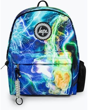 Hype Hype Iconic Multicoloured Lightning Storm Boys Backpack - Blue