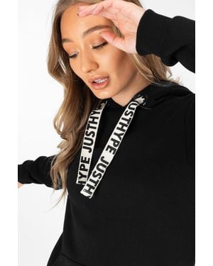 Hype Womens Hype Drawcord Pullover Hoodie - Black