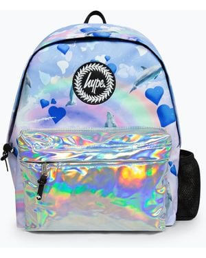 Hype Hype Girls Holo Dolphins Iconic Multicolour Backpack - Blue