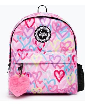 Hype Hype Girls Graffiti Hearts Iconic Backpack - Pink