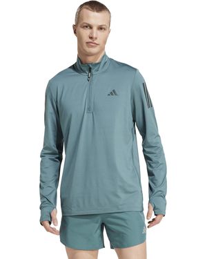 adidas Own The Run 1/2 Zip - Azul