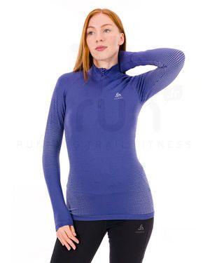 Odlo Camiseta Manga Larga Performance Warm Eco 1/2 Zip - Azul