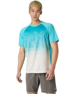 Asics Camiseta Manga Corta Road Fade - Azul