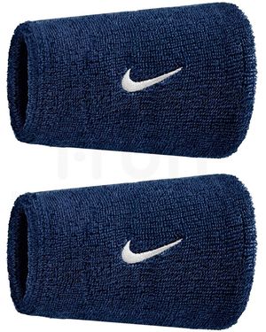 Nike Muñequera Swoosh Doublewide - Azul