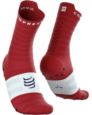 Compressport Calcetines Pro Racing V 4.0 Ultralight Run High - Rojo