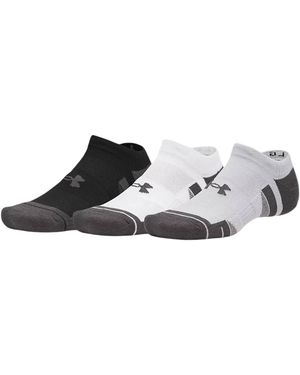 Under Armour 3 Pares Performance Tech Invisible - Negro