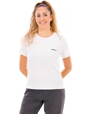 Patagonia Camiseta Manga Corta P-6 Logo Responsibili-Tee - Negro