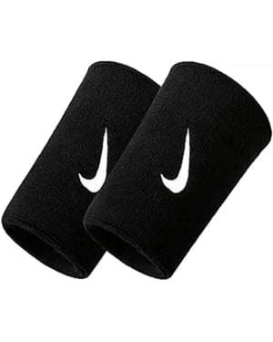 Nike Muñequera Swoosh Doublewide - Negro