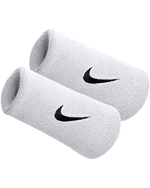 Nike Muñequera Swoosh Doublewide - Blanco