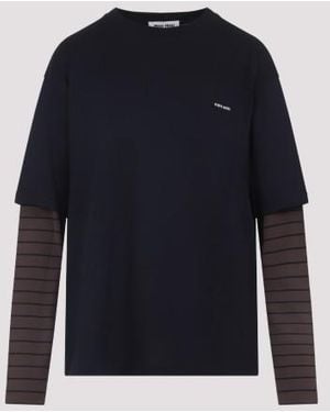 Miu Miu Cotton T-Shirt - Blue