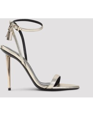 Tom Ford Nappa Pointed Naked Sandals - White