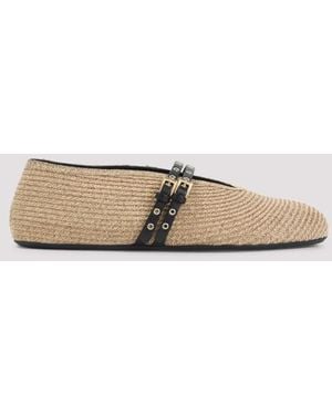 バレエシューズ Alaia Paper straw flat ballerinas ALAÏA BALLET FLATS IN PAPER STRAW | ALAÏA RS