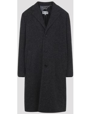 Maison Margiela Virgin Wool Coat - Black