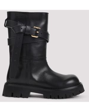 Moschino Leather Boots - Black