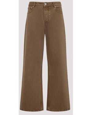 Ami Paris Large Fit Jeans - Brown
