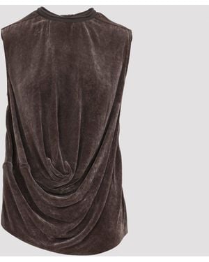 Rick Owens Durk Dust Subhuman Top - Brown