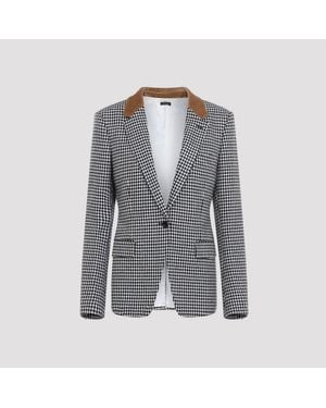 Tom Ford Pied De Poule Jacket - Gray