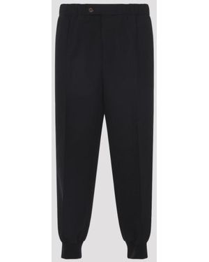 Lanvin Virgin Wool Track Pants - Black