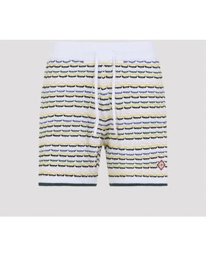 CASABLANCA Tuck Stitch Bermuda - White