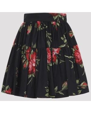 Dolce & Gabbana Cotton Mini Skirt - Black