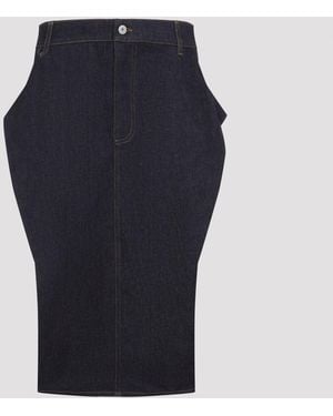 Jacquemus Denim Midi Skirt - Blue