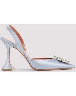 AMINA MUADDI Lilac Embellished Pumps - Metallic