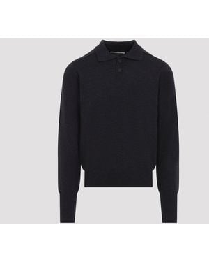 Studio Nicholson Sark Polo Shirt Sweater - Black
