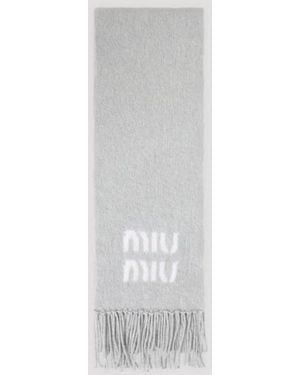 Miu Miu Mohair Scarf - White