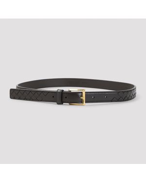 Bottega Veneta Leather Belt - Black