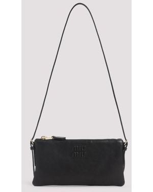 Miu Miu Leather Pouch Unica - Black