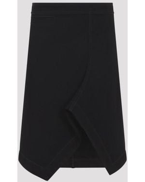 Lemaire Asymmetric Midi Skirt - Black