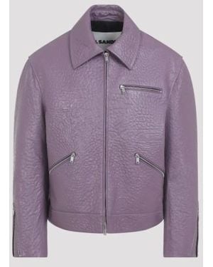 Jil Sander Ovine Leather Jacket - Purple