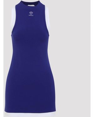 Versace Ink Vintage Dress - Blue
