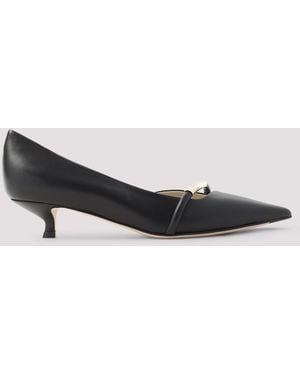 Giorgio Armani Leather Court Decollete - Black